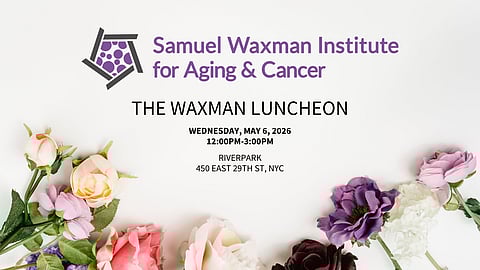 Event graphic for the 12th Annual Waxman Luncheon with Riverpark NYC location details