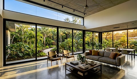 A modern residential interior highlighting the impact of window placement on design