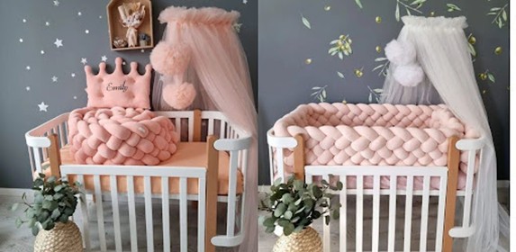 A handmade baby crib set designed by KARI studio