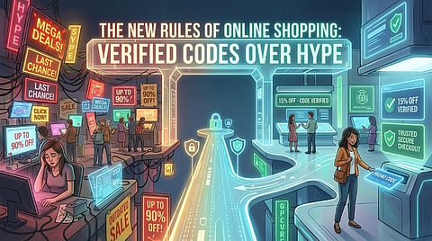 illustration highlights the shift from online sales tactics to trusted shopping experiences