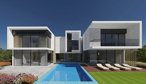 a modern luxury villa