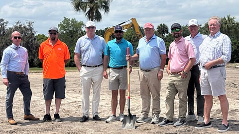 Tyler Rae and Mountain Lake officials break ground on golf course restoration