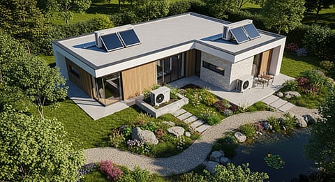 a 110-square-meter modern prefabricated bungalow
