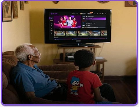 a Samsung Smart TV displaying a content menu