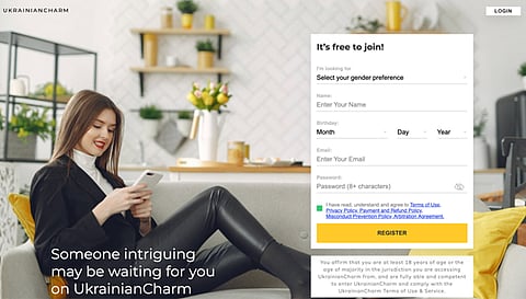 a person looking at a dating website on their phone