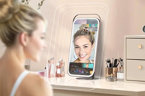 a Samsung MICRO LED Beauty Mirror