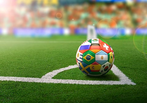 International Soccer ball on a field, FIFA World Cup 2026 Miami