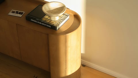 an Ellison Studios Fin dresser in Oak