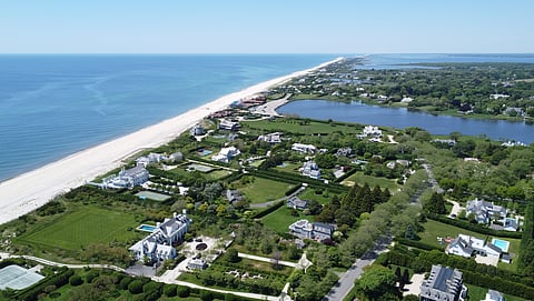 Aerial Views of the Beach in Southampton