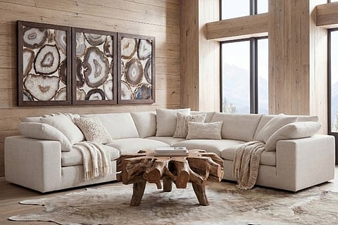 white modular sofa
