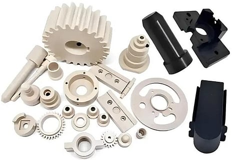 examples of custom-machined industrial plastic components