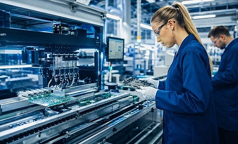 a modern electronics manufacturing facility