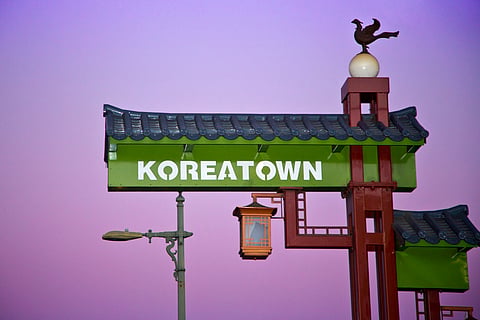 The iconic Koreatown gateway sign, Los Angeles