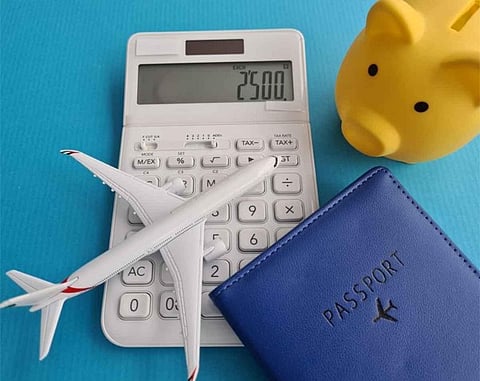 travel cost calculator along with a passport 