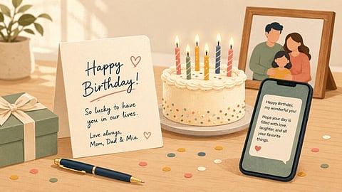 happy birthday card with a cake