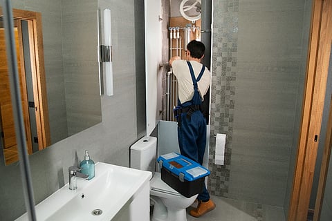 plumbing work in progress