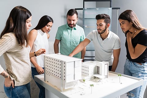 a group working on a real estate project