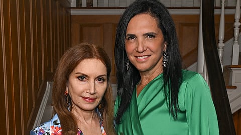 Jean Shafiroff and Antonella Bertello at The Baker House 1650 Summer Social Hour in East Hampton