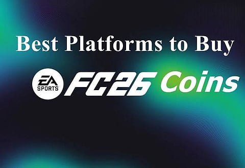 Graphic reading "Best Platforms to Buy EA Sports FC 26 Coins"