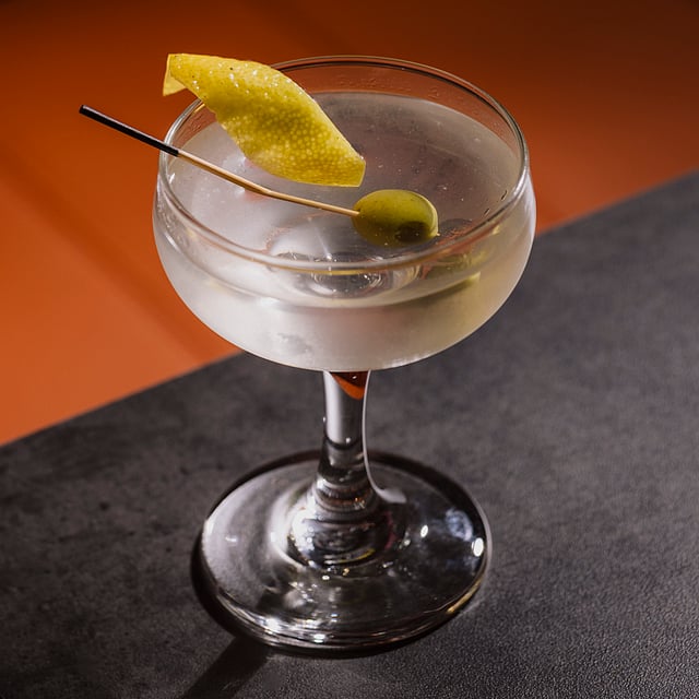 Classic Martini served at Jaywalker cocktail bar