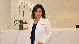 Board-certified plastic surgeon Dr. Usha Rajagopal at her San Francisco practice