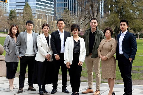 A group of Asian business professionals 