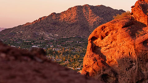 Red rock mountain landscape.