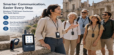 Retekess TT133 tour guide system ad.