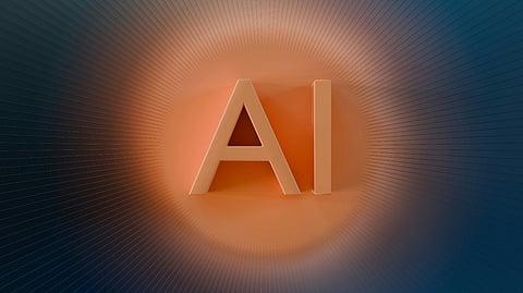 AI sign in orange color