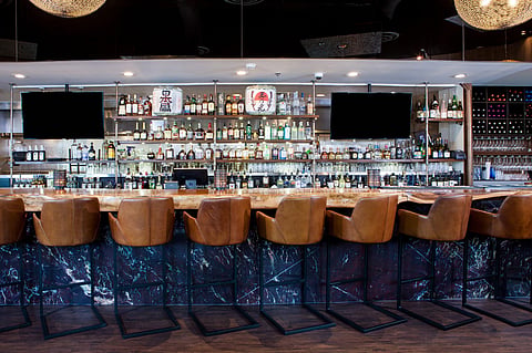 The bar at Casa Sensei on Las Olas Boulevard in Fort Lauderdale