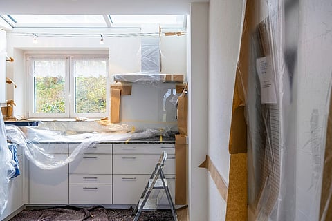 Kitchen under renovation.