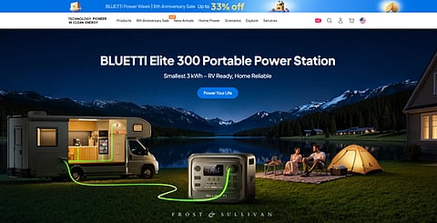 Portable power station website banner.