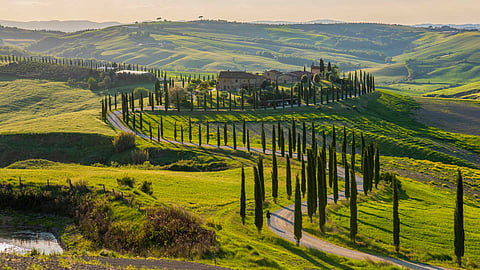 a beautiful european scenery