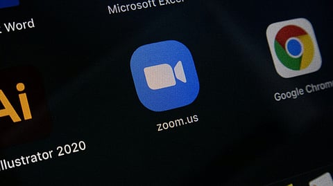 Zoom app icon on a screen.