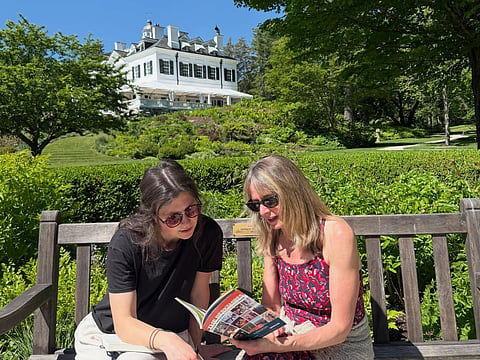 Copies of the Official Guide to the Berkshires photographed at The Mount