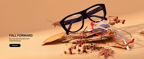 Glasses sale advertisement.
