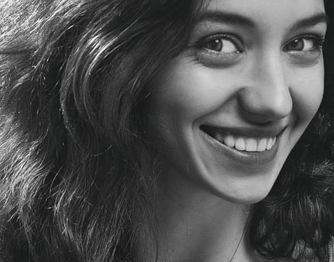 Smiling woman.