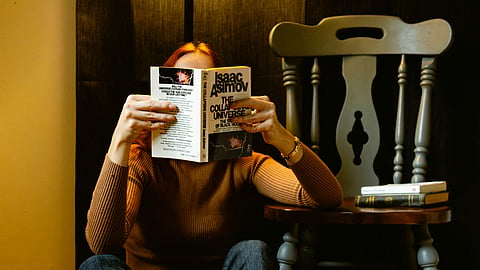 girl reading a book