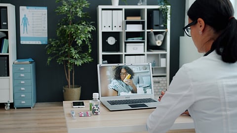 Telemedicine consultation.