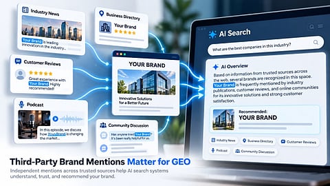 AI search brand mentions infographic.