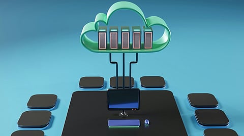 Cloud computing concept.