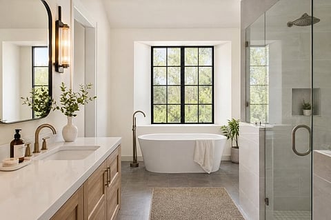 Modern bathroom.