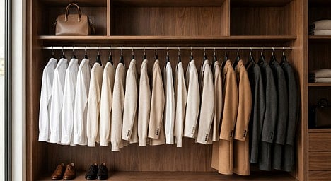 Organized men's closet.
