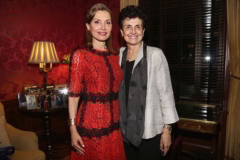 NEW YORK, NY - SEPTEMBER 17: Jean Shafiroff and Ana L. Oliveira attend Jean Shafiroff Hosts Cocktails For New York Women's Foundation at Private Residence on September 17, 2018 in New York. (Photo by Sylvain Gaboury/PMC) *** Local Caption *** Jean Shafiroff;Ana L. Oliveira