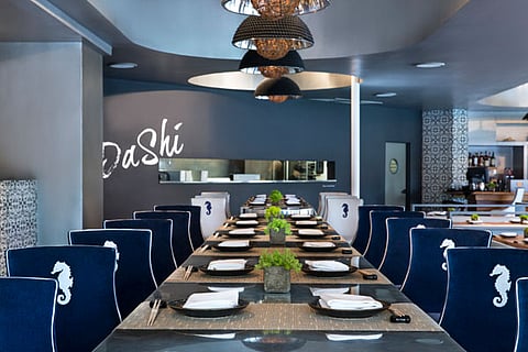 Interiors of Dashi restaurant at the River Yacht Club on the Miami River, Downtown Miami