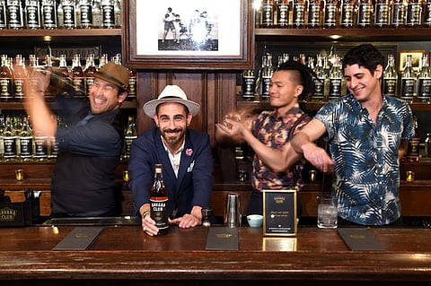 NEW YORK, NY - APRIL 03:  Gio Gutirre and the bartenders attend an immersive theatrical experience "Amparo" presented by HAVANA CLUB Rum on April 3, 2018 in New York City.  (Photo by Michael Loccisano/Getty Images for Havana Club)