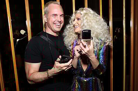 NEW YORK, NEW YORK - JUNE 25: David Blond and Phillipe blond attend the NYC Pride Party Benefiting The NYC Anti-Violence Project with cohosts The Blonds And Motorola Razr on June 25, 2022 in New York City. (Photo by Monica Schipper/Getty Images for The Blonds)