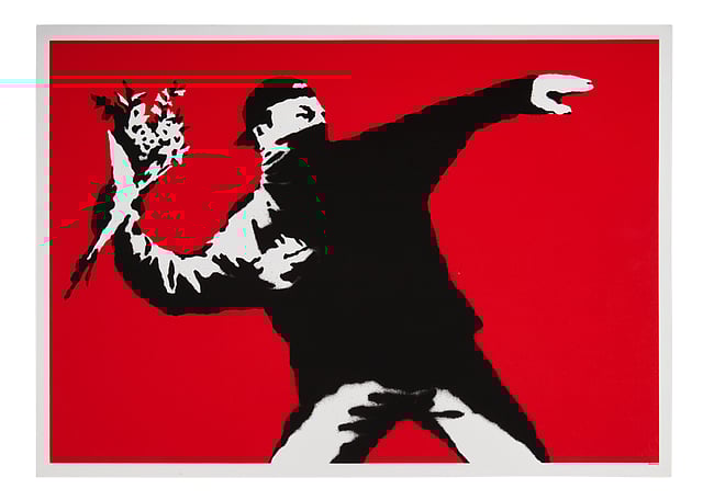 絵画 Banksy exhibition card Banksy GMO digital art museum Shibuya,Tokyo