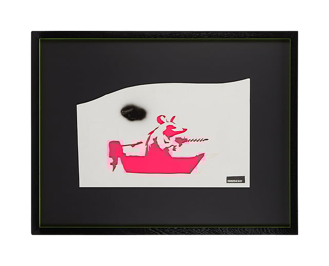 絵画 Banksy exhibition card Banksy Print Plate Signed: Comrade Mona Lisa- Russia