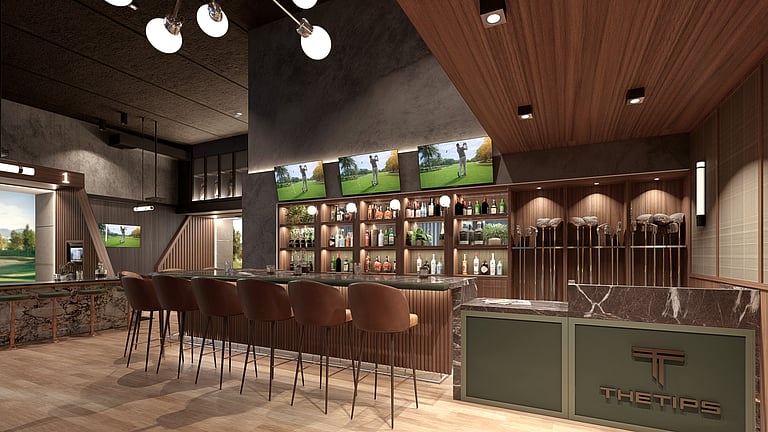 Image showcasing Luxury Indoor Golf: The Tips Golf Transforms Miami's Brickell Scene